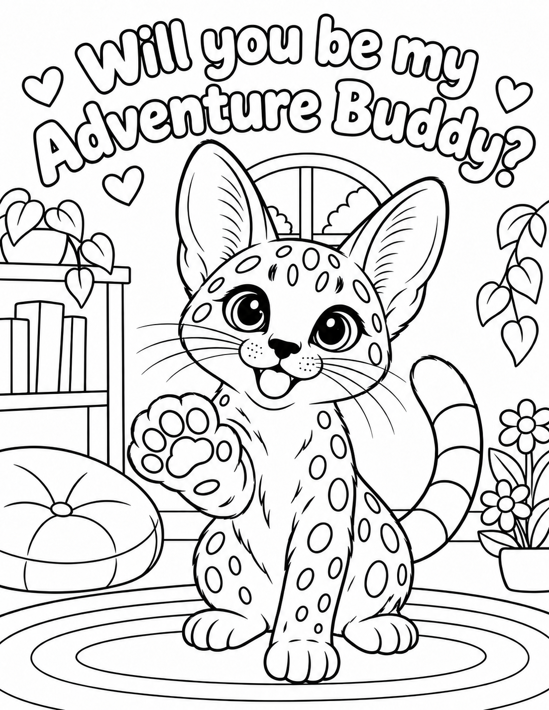 Preview of Fury’s Adventure Buddy coloring page